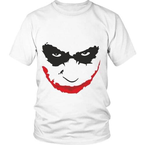 2021 summer fashion new T-shirt 3D printing clown face casual O-neck short-sleeved funny top breathable oversized mens clothing