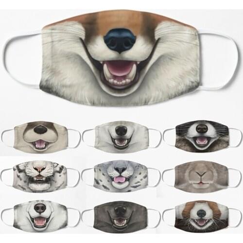 Printed Funny Face Outdoor Mouth Breathable Cycling Mask For Face With Adult Quick-Drying Keep Mask Fashion Halloween Cosplay