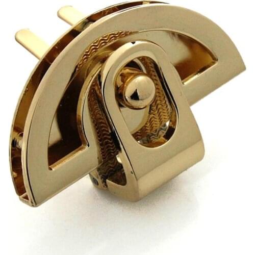 1pcs Metal Push Lock Fashion Durable Twist Lock Sector Shape Cute Style For Bag Luggage Hardware DIY Leather Craft Accessories