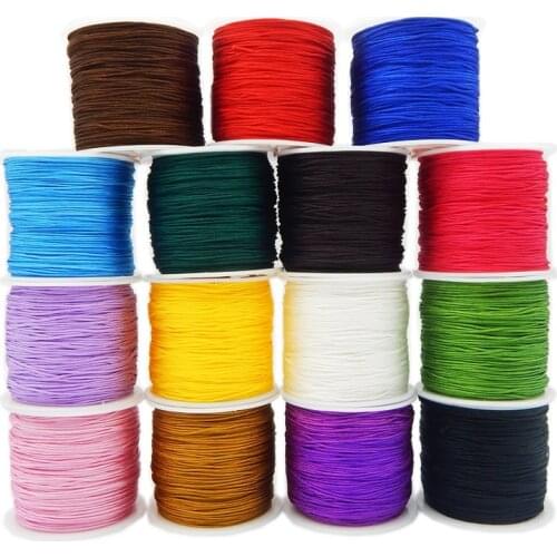 1roll 0.8mm Fine Line Weaving Line Frabic Cord Thread For DIY Necklaces Bracelets Making Jewelry Findings