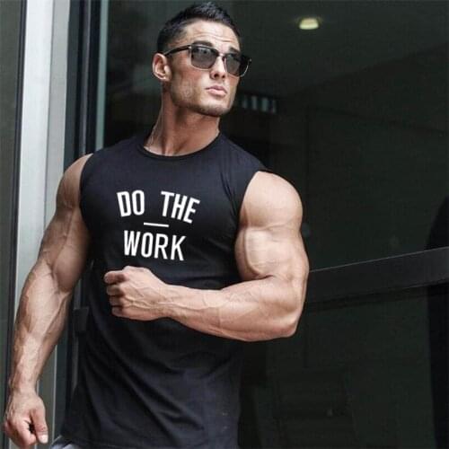 New Fashion Cotton Sleeveless Shirts Tank Top Men Fitness Shirt Mens Sports Clothing Bodybuilding Workout Gym Vest Fitness Men