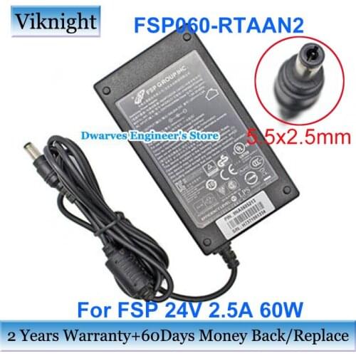 Original FSP060-RTAAN2 FSP Switching Power Adapter 24V 2.5A 60W For GODEX G500-U PRINTER DS060240 Charger 215-300038-012W