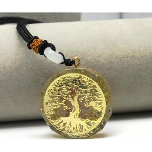 Tree of Life Orgonite Necklace Energy Crystal Healing Reiki Chakra Yoga Meditation Orgone Pendant Necklace Gifts