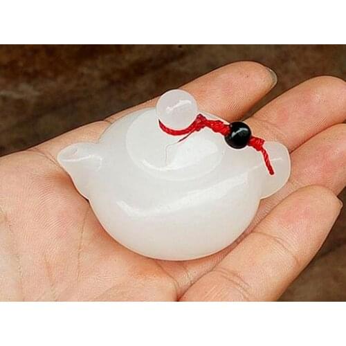 Genuine Xinjiang Gobi hand pieces of gold silk teapot hand pieces jade gift ornaments