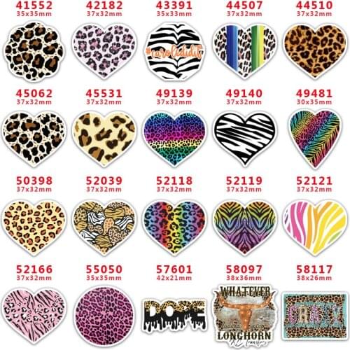 DIY Craft Supplies Sewing Accessories Cartoon Leopard Grain Printed Planar Resins Mold 30 Pieces. PR-41552