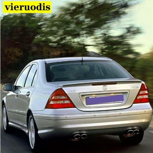 For Benz W203 Spoiler 2001-2006 C-class C180 C200 C63 Spoiler PU Car Rear Wing Spoiler Primer and paint color