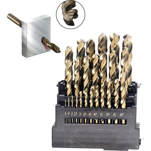 MX 25pcs M42 HSS Steel Twist Drill Bits 3 Edge Head 8% High Cobalt Drill Bit For Stainless Steel Wood Metal Drilling Hole Opener