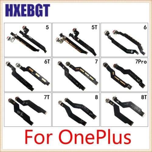 For OnePlus 5 5T 6 6T 7 7T 8 Pro Type C USB Charging Port Dock Connector Flex Cable with Earphone Audio Jack Port