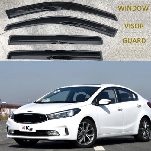 Car Door Window Wind Visor Moulding Awnings Shield Rain Sun Wind Guard Vent Shade For KIA K3 Forte 2011 2012-2016 2017 2018