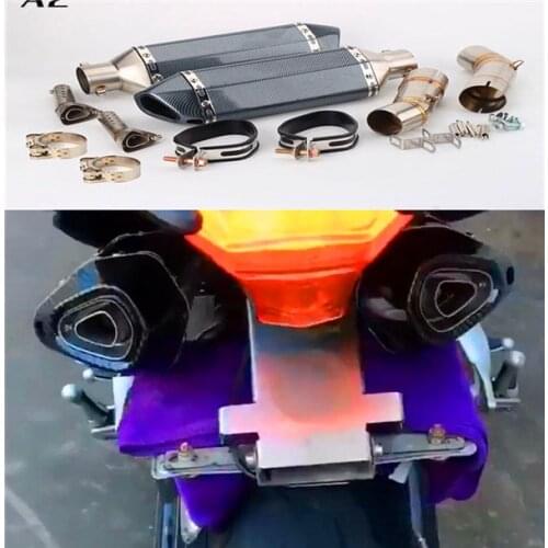 High quality motorcycle modified exhaust pipe muffler LOGO exhaust 848 evo 1198 1098 848 middle section