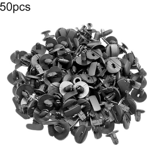 50Pcs Car Push Type Rivet Bumper Fender Fixed Clamp Fastener for Peugeot Citroen
