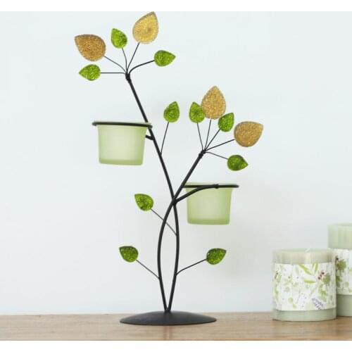 Iron Candlestick Romantic Candlelight Dinner Hanging Tree Ornaments Candle Holder