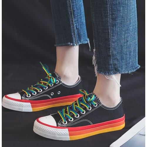 Women Spring Colorful laces Flats Breathable Shoes Walking Espadrilles Women Canvas Shoes Platform Comfortable Shoes W31-18