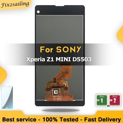 For Sony Xperia Z1 LCD Display Touch Screen Compact M51w Z1 Mini D5503 Assembly Replacement Digitizer Sensor Glass Panel