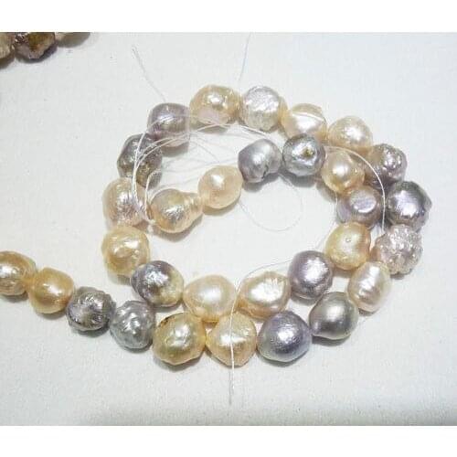 1 strand 10-11mm purple pink baroque freeform Natural freshwater pearl loose beads necklace 18
