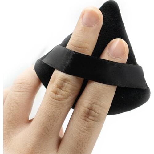 1pcs Black White Triangle Velvet Powder Cosmetics Puff Mini Sponge Make Up Tool For Face Makeup Soft Sponge Base Powder Puffs