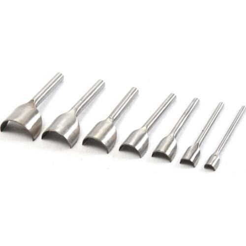 10 Size 5-50mm Leather Craft Tools Belt Strap Wallet End Punch For C shape Shallow circular cut a quarter circle round punch