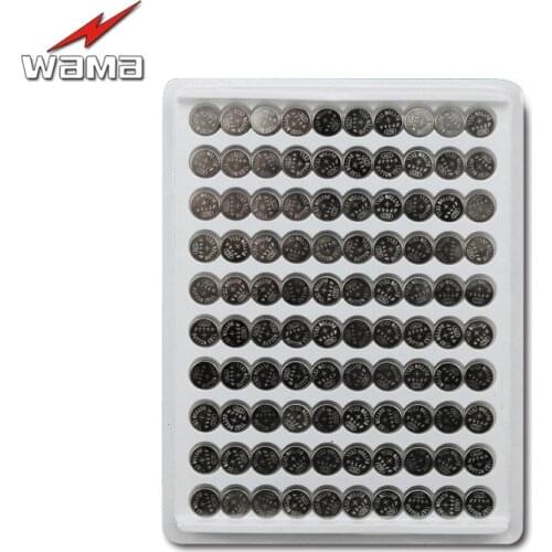 100x Wama AG3 Clock Button Battery LR41 Night Light 392 Hamster SR41 Toys 192 Remote Control Batteries Wholesales
