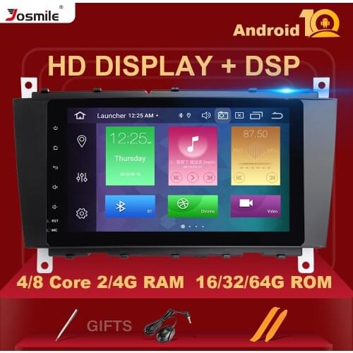 2 Din Car Radio GPS Android 10 Car Multimedia Player For Mercedes Benz C-Classs CLC W203 CLK W209 C200 C230 C220 C320 C350 4G