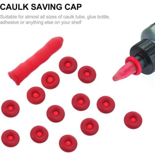 20pcs Caulk Cap Red Caulk Saving Cap Caulk Cap Saver for Sealing and Preserving