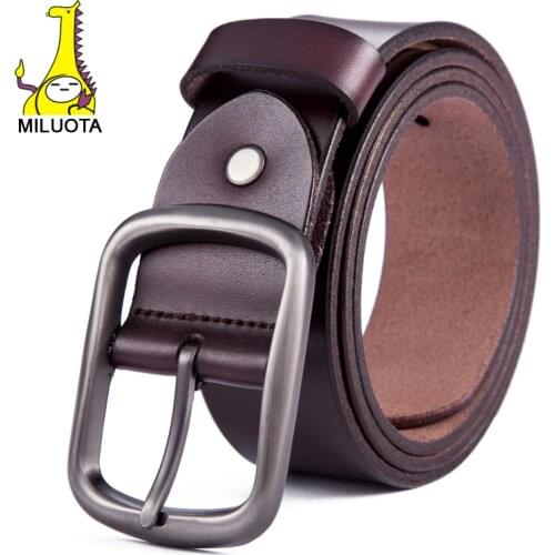 [MILUOTA] 2018 Fashion designer belts for men top quality mens belts luxury genuine leather belt brand cinto masculino WND003