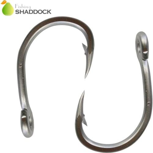 40pcs 10884 Stainless Steel Fishing Hooks White Strong Big Game Fish Tuna Bait Fishhook Size 3/0 4/0 5/0 6/0 7/0 8/0 9/0 10/0