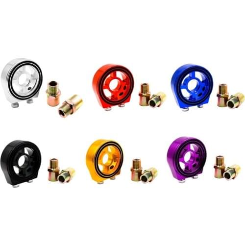 Car Universal Oil Filter Cooler Plate Adaptor M201.5 and 3/4-16 Sandwich Adapter Oil Gauge