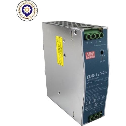 DC 24V 120W 150W MW Switching Power Supply CNC Original MEAN WELL Din Rail Switching Power Supply AC 110V/220V