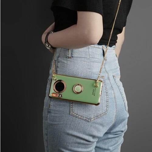 For Huawei Mate 30 Pro 5g Cases Watch Stand Mint Green Phone Cover for Huawei Mate30 5G Crossby Electroplating Silicone Case