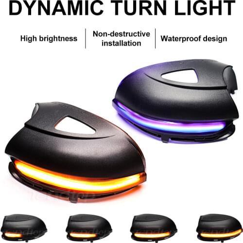 For Volkswagen VW Golf MK6 Golf G-TI 6 R20 2008-2012 Touran 2011-2015 Dynamic Steering Signal Led Rear View Mirror Indicating