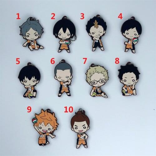 Haikyuu!! rubber keychain Key Ring Race Straps cosplay