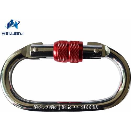 25kn D-ring Alloy Steel Screw-locking Carabiners for Rv, Camping, Fishing, Hiking, Traveling and Keychain Climbing,Hammock,Swing