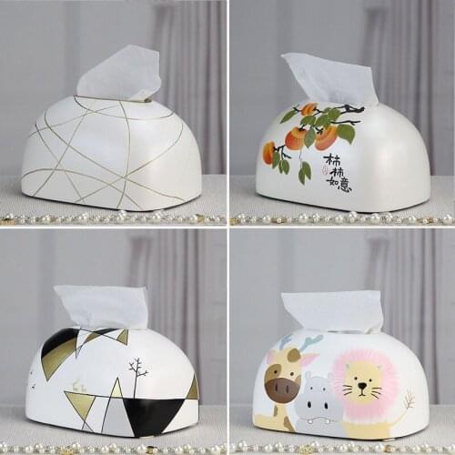 Animal Storage Nordic Tissue Box Cover Container Cute Napkin Holder Baby Gift Wipes Retro Servilletero Tissue Boxes BY50TB