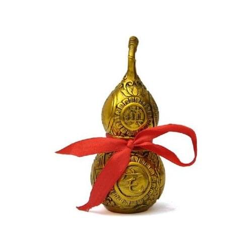 A copper gourd ornaments talisman defends the safety and health of decorationroomcraft Art Statue Home decoration