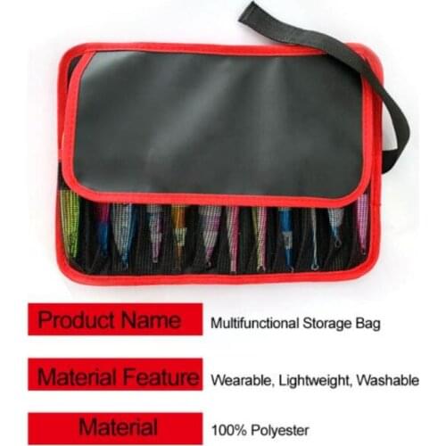 Fishing Lure Multi-use Bag Waterproof Hard Lure Metal Jigs Bag 12 Slots iron plates Sea Fishing bait Lead Fish Protective Case
