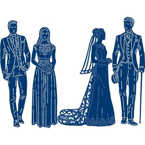 Bride Bridegroom Wedding Metal Cutting Dies For DIY Scrapbooking Embossing Decorative Crafts Supplies Cards Making New 2019