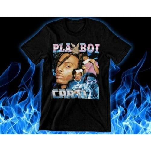 New Playboi Carti shirt , hypebeast vintage 90s rap t shirt Fashion Design Casual T Shirt Tops Hipster Print Tshirt Men Clothes