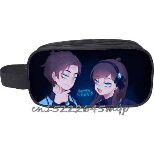 Gravity Falls Pencil Box Multifunction Kids Students Anime Pencil Case Children Cartoon Pen Bags Toddler Stationery Storage Bag