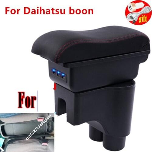 For Daihatsu boon Armrest Retrofit parts dedicated Car Armrest Center Storage box car accessories Interior USB Easy to install