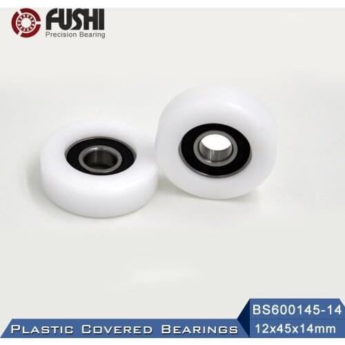 6001 2RS Ball Bearing Covered With POM Plastic 12*45*14 mm ( 2 PCS ) Plastic Pulley Bearings 6001 RS