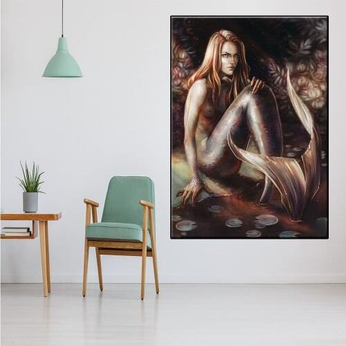 Full Square/Round Diamond Mosaic Mermaid 5D DIY Diamond Painting Cartoon Picture Of Rhinestone Home Decor Unique Gift