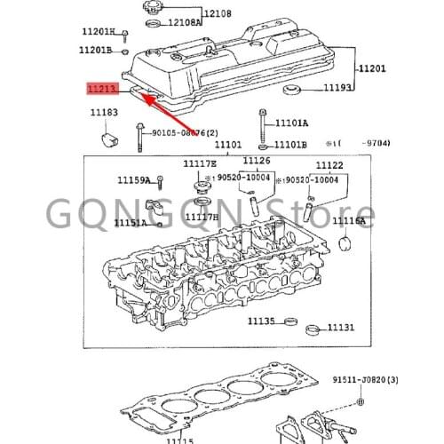 CAR Cylinder head cover gasket 2003- 2018 Toy ot aMAR K X CRO WN/MAJ EST A HYB RID Cylinder head cover gasket