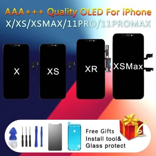 For iPhone X XS XR XSMax Pantalla Premium AAA AMOLED 11 Pro Max touch screen digitizer component replacement