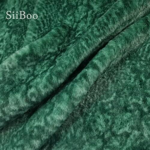 Siiboo faux rabbit hair around 1cm pile short fur fabric dense quality snake pattern print for DIY garments accessories sp6316
