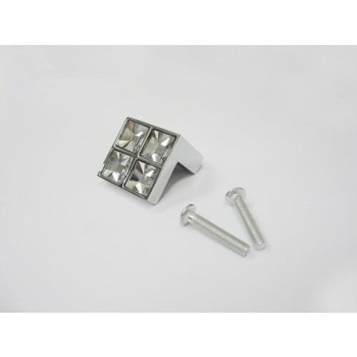 UNILOCKS 10PCS/LOT 25X25 MM Clear Crystal Glass Cabinet Knobs For Furniture Hardware New