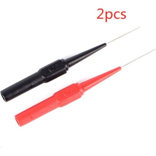 2 Pcs Non-destructive Universal Digital Voltmeter Multimeter Test Lead Probe Wire Pen Insulation Piercing Needle Test Probes New