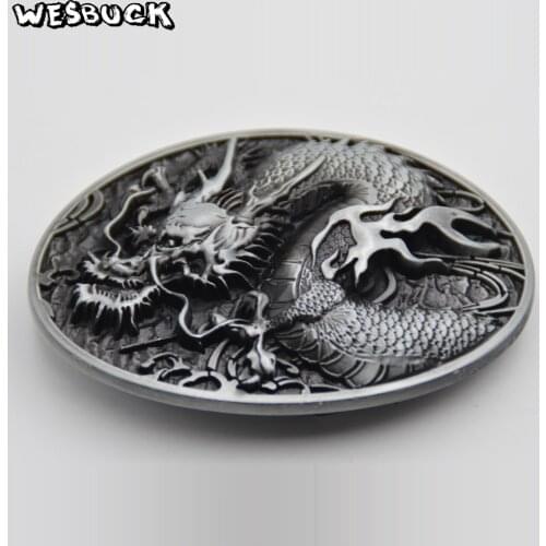 WesBuck Brand New High Quality 3D Dragon Men belt buckle Head For 4cm Wideth Belt