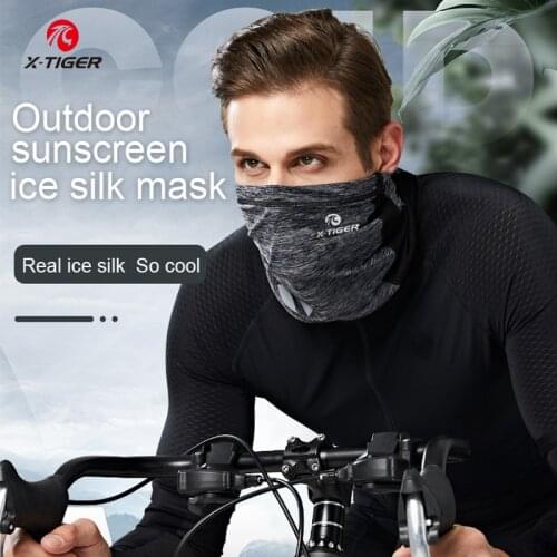 X-TIGER Cycling Headwear Summer Outdoor Ice Fabric Mask Running Training Cycling Cap Bandana Breathable Sports Scarf Headband