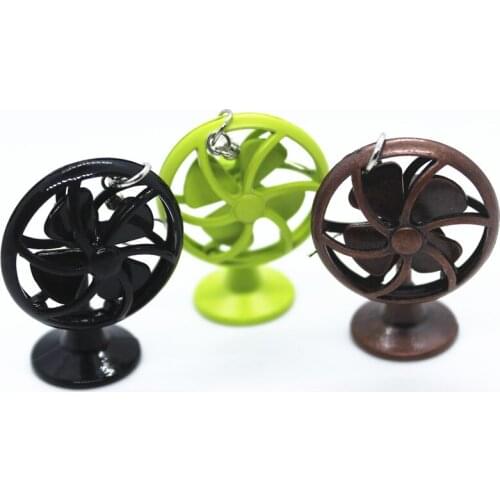 1 Pair Funny Cute Three-dimensional Fan Earrings Womens Fashion Unique Handmade DIY Jewelry Prom Party Interesting Accessorie