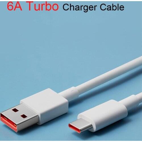 Original Xiaomi 6A Turbo Charger Cable Flash Charging Type C Line For Mi 11 10 10T Pro 5G 9 Poco M3 X3 NFC Redmi Note 10 K40 Pro
